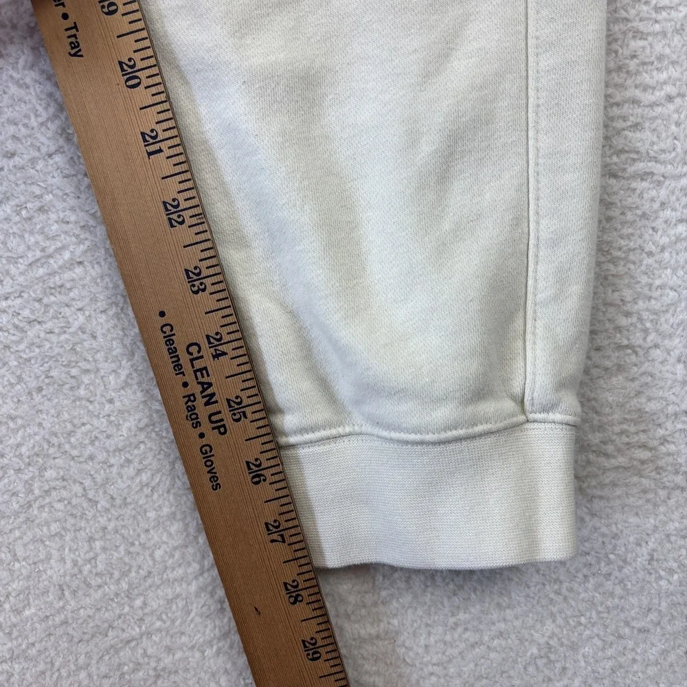 NIKE Mens 'Club Fleece' Joggers Large Cream Patch Logo Tapered Sweatpants